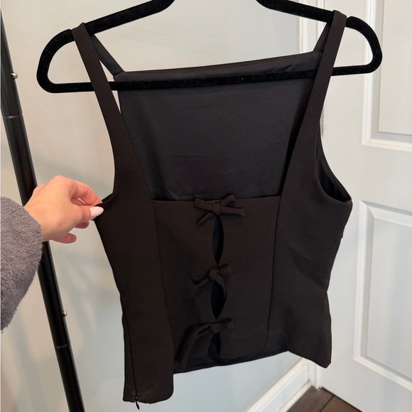 Zara Black High Neck Top - Picture 2 of 3